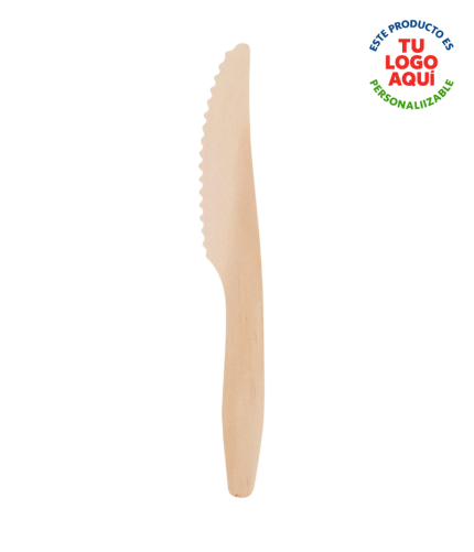 Cuchillo de Madera - 16cm Paqx20Und/Cjx1000Und