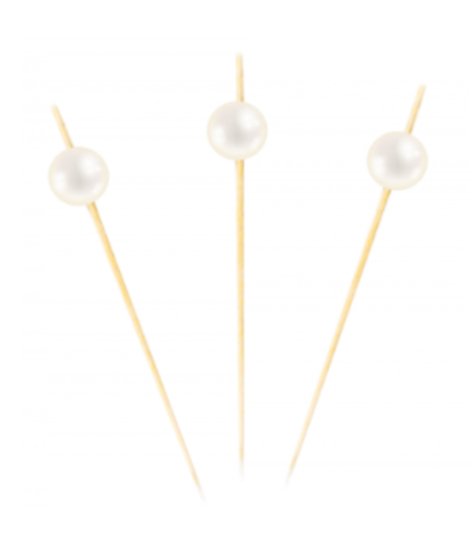 Pincho Decorativo Especial Perla Blanca Paqx100Und/Cjx100Paq