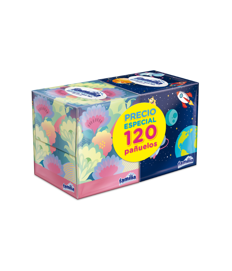 2 Cubo Pañuelo Facial Familia Unidad/Cjx30Cj - Imagen 1