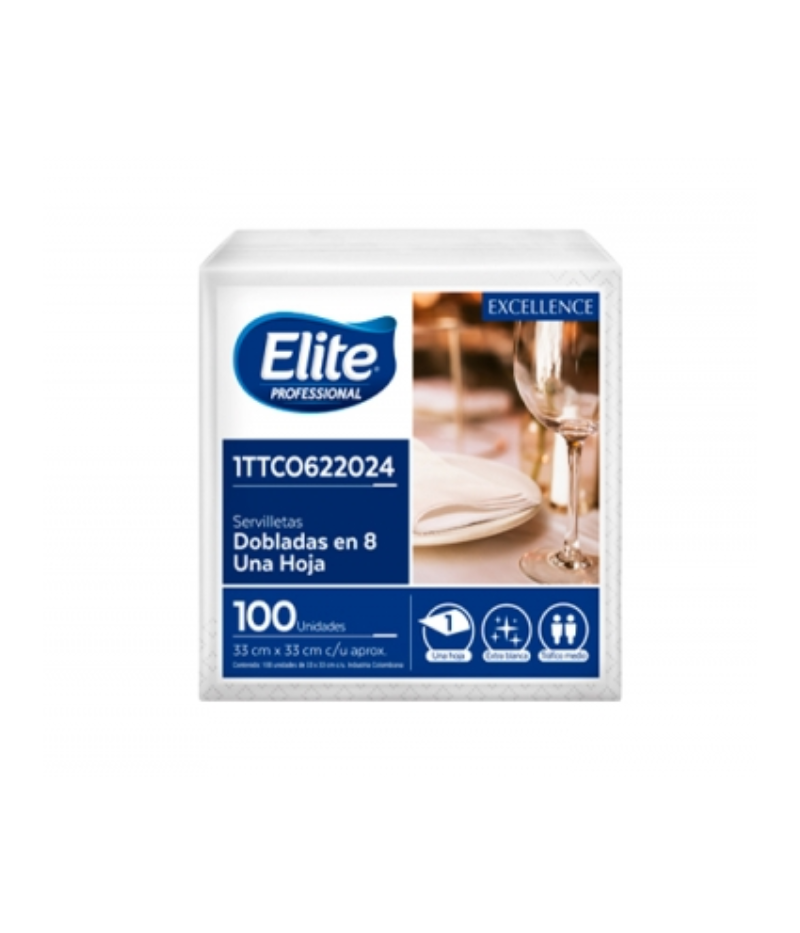 7 Servilleta Lujo Elite Paqx100/Cjx24Paq - Imagen 1