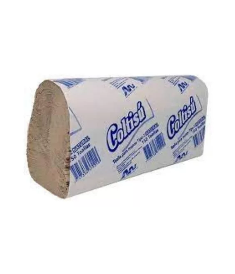 9 Toalla de Manos en Z Coltisú Cl Natural Paqx150Und/Cjx24Paq - Imagen 1