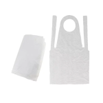 Delantal Plastico Generico Blanco Paquete x 12 Und