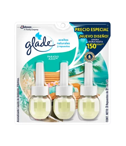 Ambientador Glade Aceites Repuesto x 3 Und de 7ml