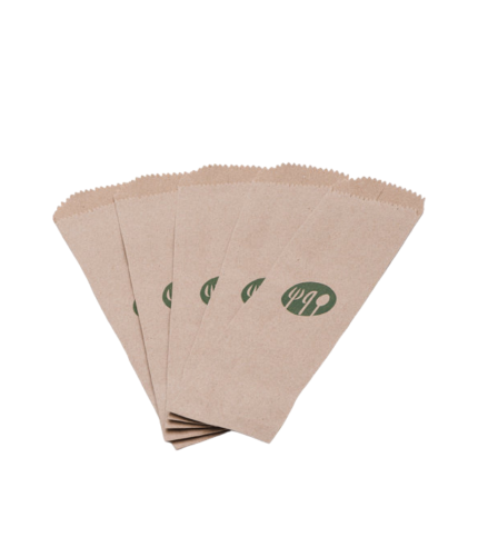 Bolsa Kraft Para Cubiertos (7x27) Paqx100Und/Cjx1000Und