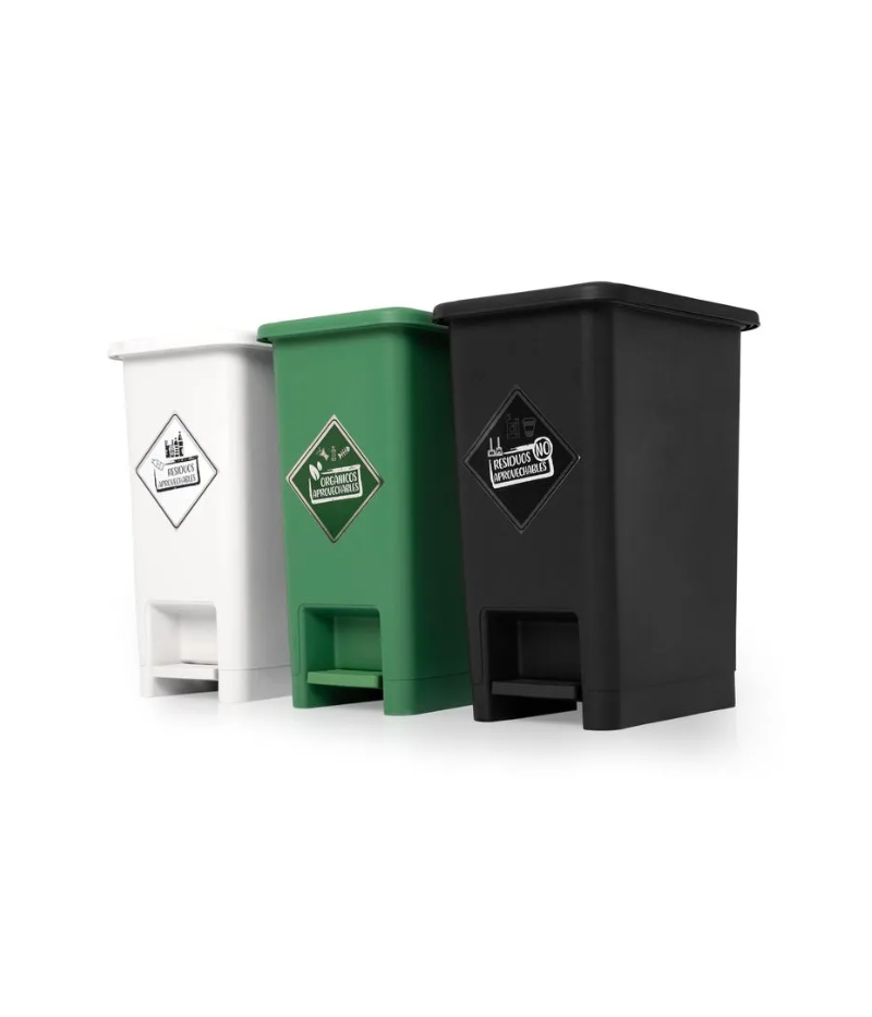 19 Caneca Cuadrada 20Lts Con Pedal Unidad - Imagen 1