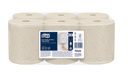 Toalla de manos Natural Familia Ref. 73689 6 /Rollos x 100 Mts