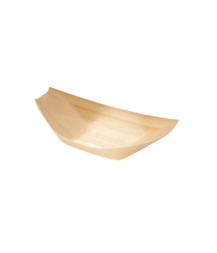 Plato Canoa de Bambu Paqx100/Cjx10Paq